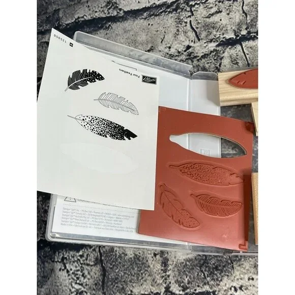Stampin Up FOUR FEATHERS Stamp Set & FEATHERS Die Set - Picture 9 of 15